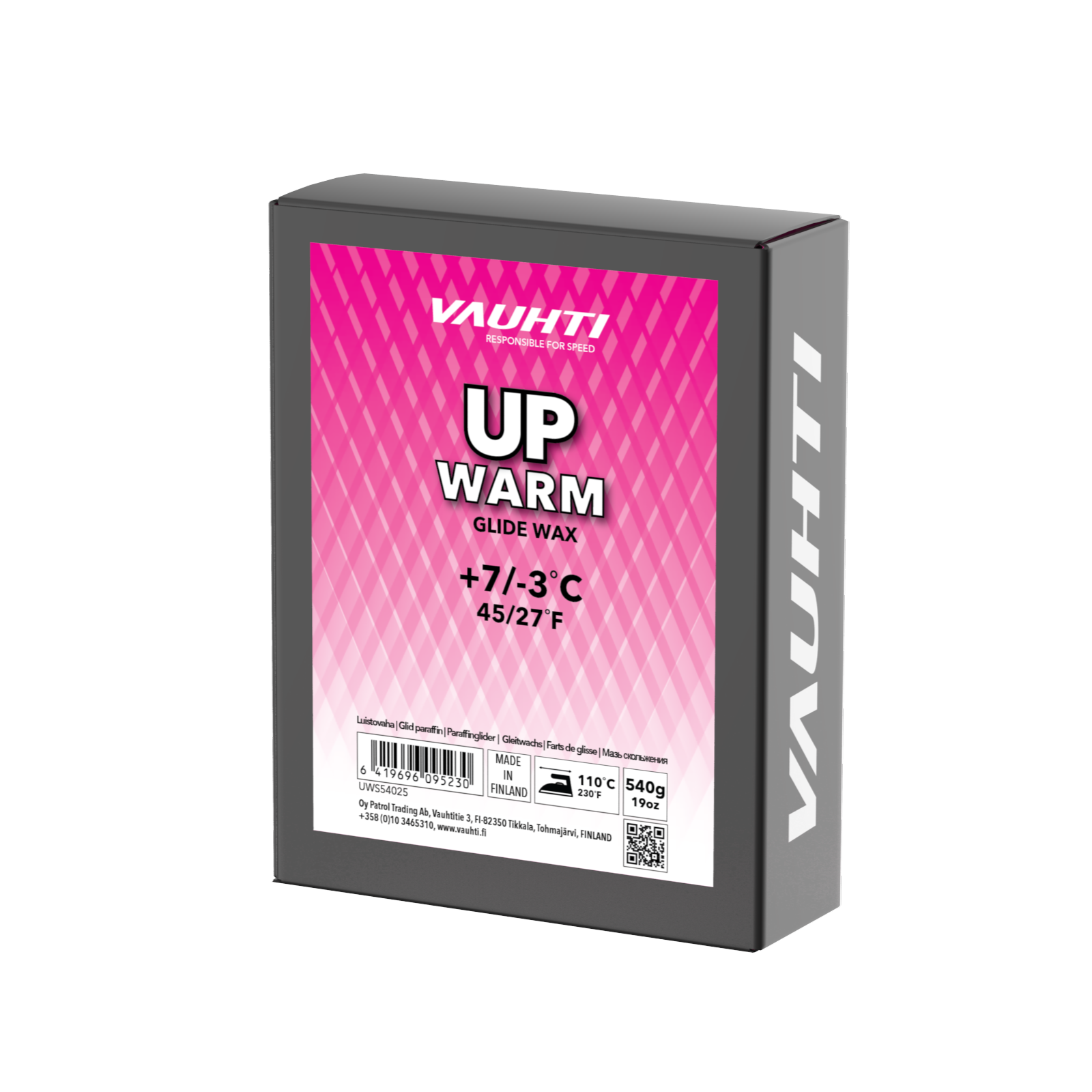 A product picture of the Vauhti UP WARM Melt Wax (7C/-3C)