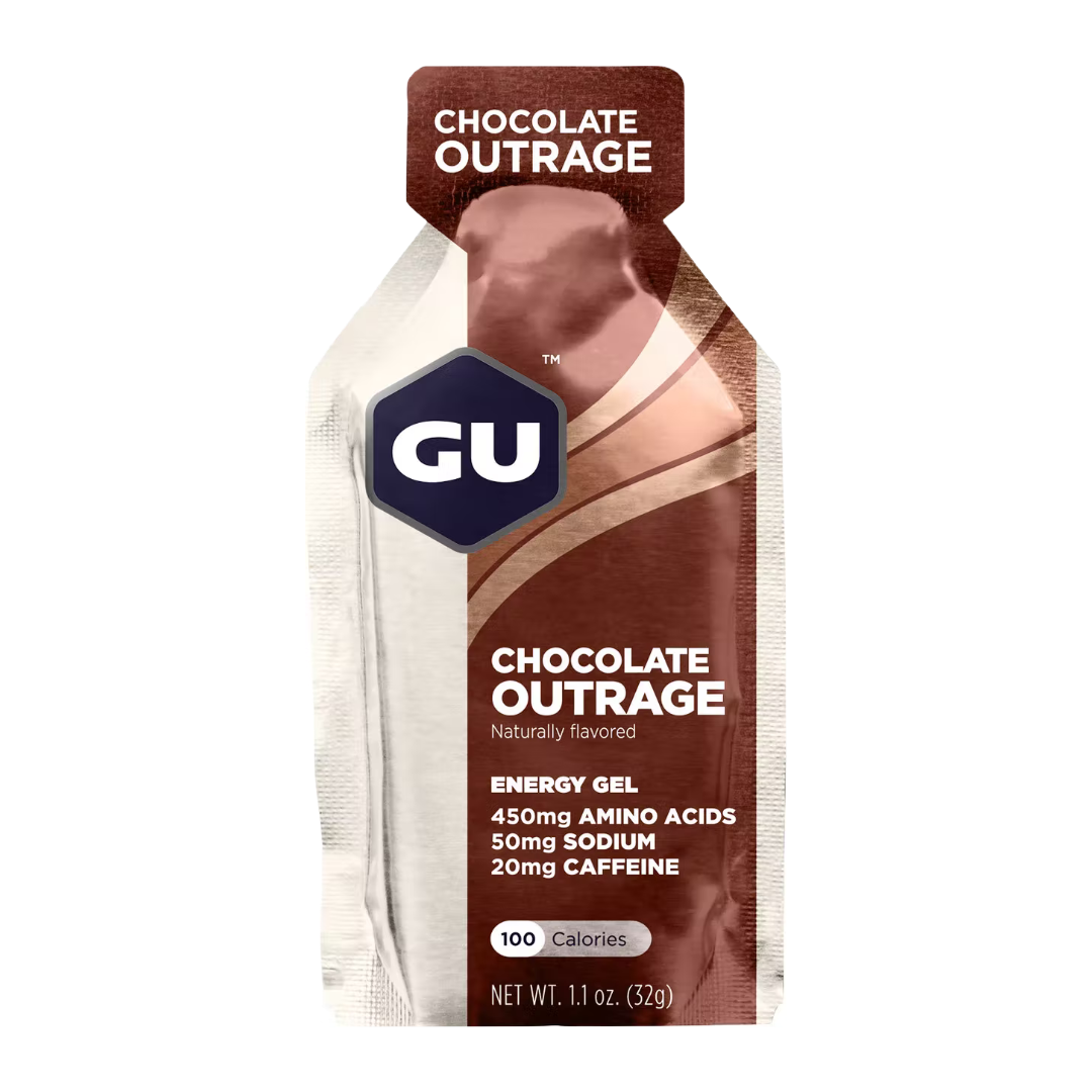 A product picture of the Gu Energy Chocolate Outrage | 32g