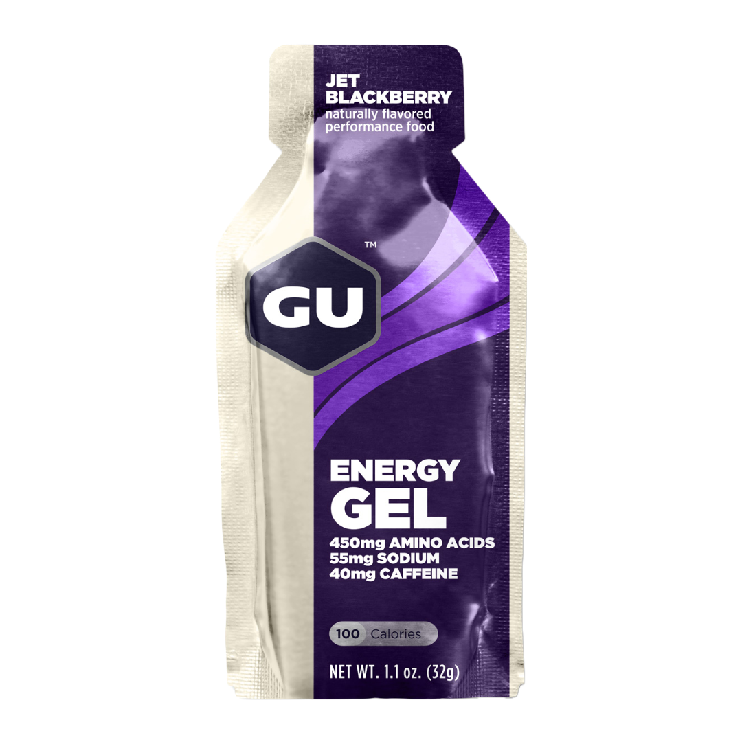 A product picture of the Gu Energy Jet Blackberry | 32g
