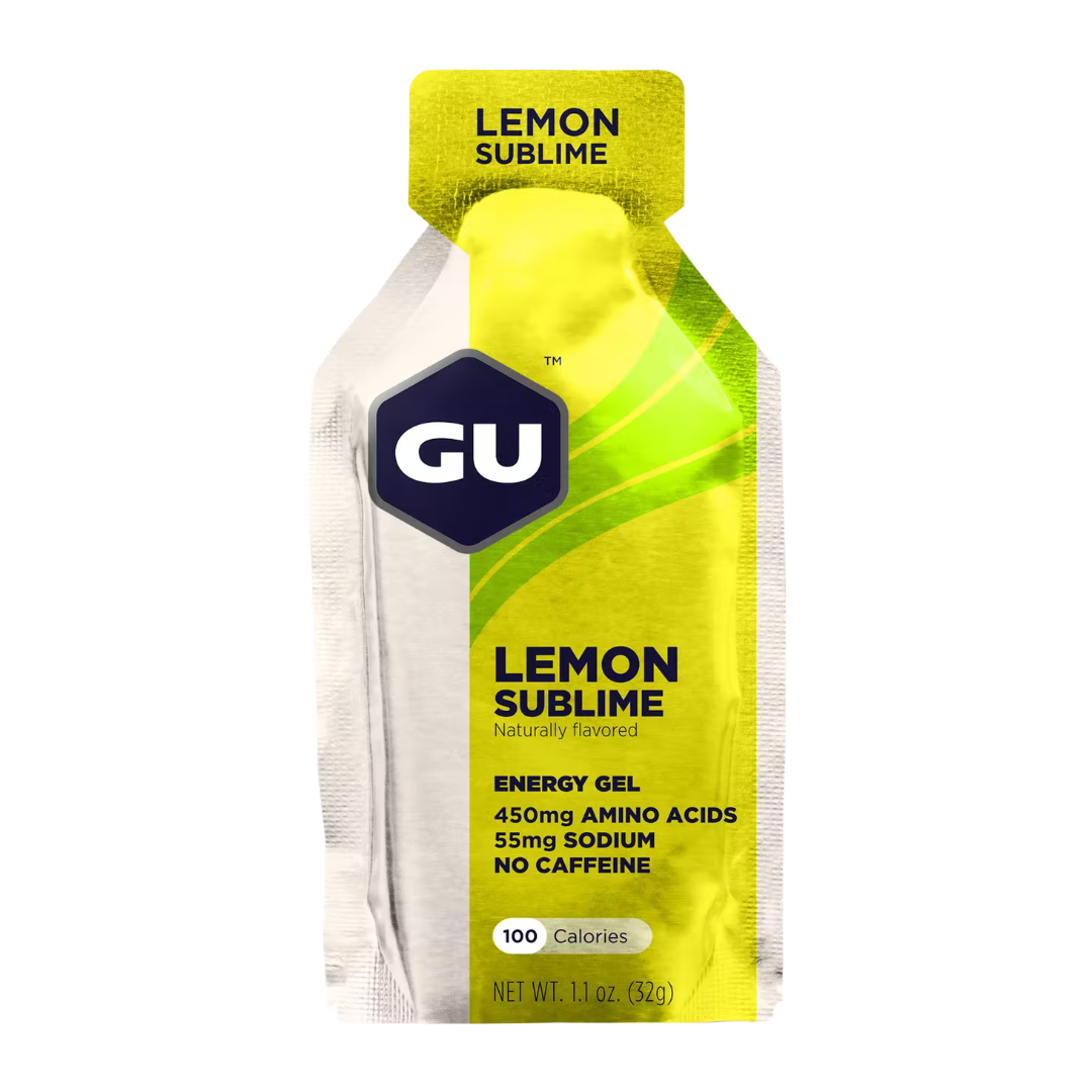 A product picture of the Gu Energy Lemon Sublime (Caffine Free) | 32g