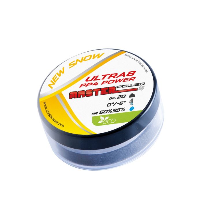 A product picture of the MasterWax New Snow Ultra8 PP4 POWER HF Wax