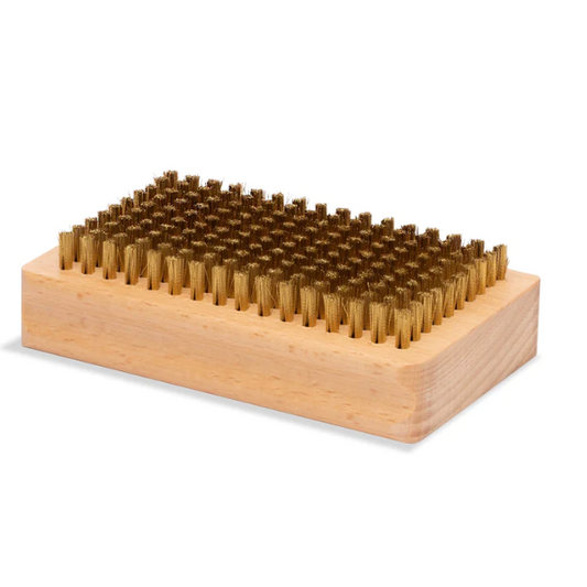 A product picture of the MountainFlow Brass Handbrush