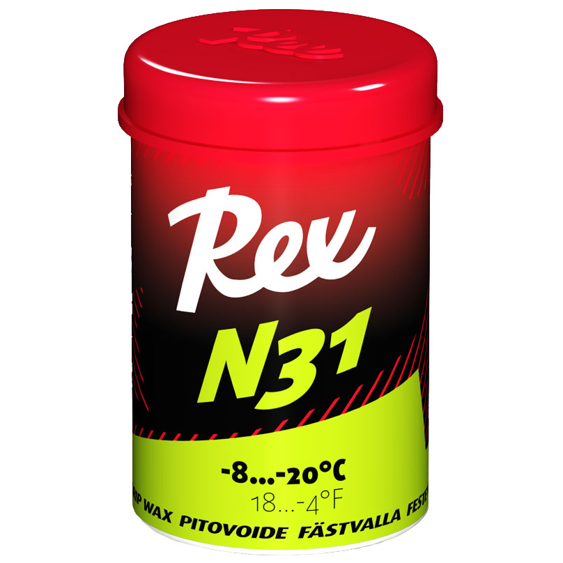 A product picture of the Rex Wax N31 Green Fluoro-Free Racing Grip