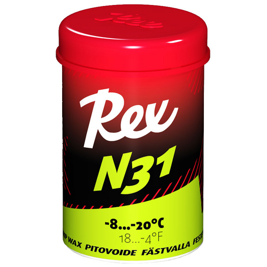A product picture of the Rex Wax N31 Green Fluoro-Free Racing Grip
