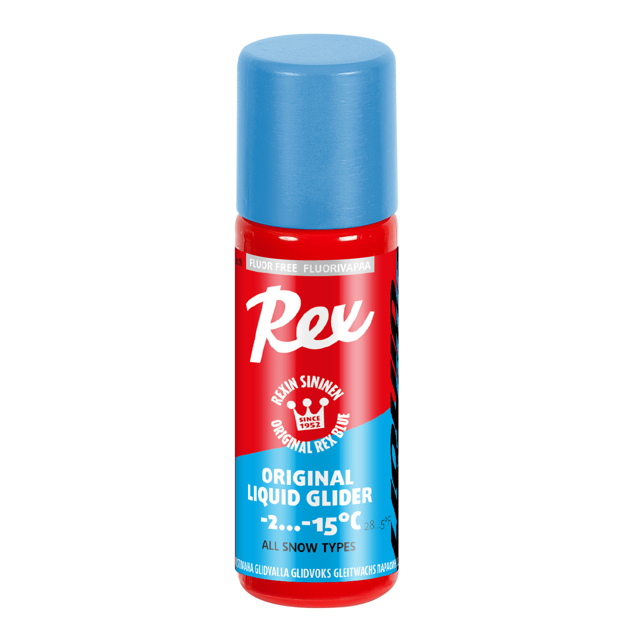 A product picture of the Rex Wax Liquid Racing Glide Blue