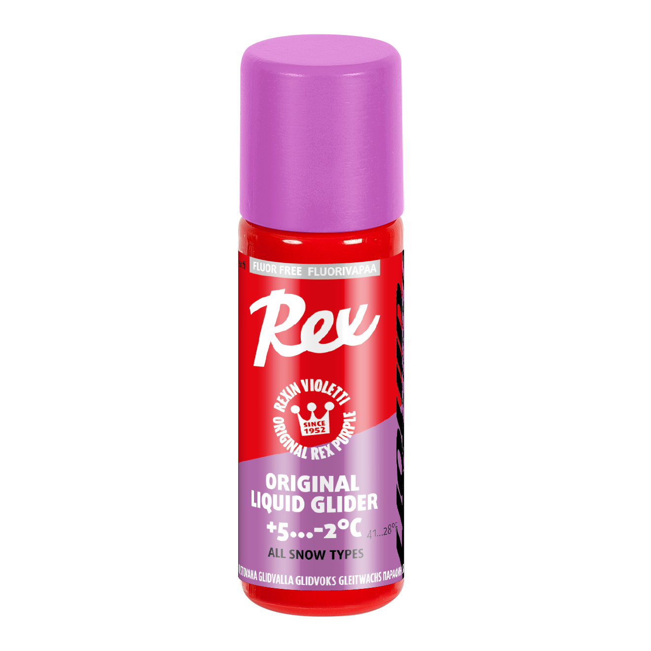 A product picture of the Rex Wax Liquid Racing Glide Purple