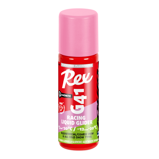 A product picture of the Rex Wax G41 Pink/Green 'UHW' N-Kinetic Liquid Glider (5C/-20C)