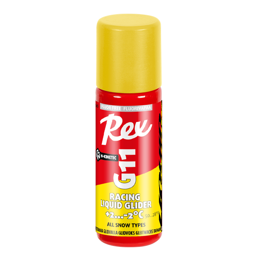 A product picture of the Rex Wax G11 Yellow N-Kinetic Liquid Glider