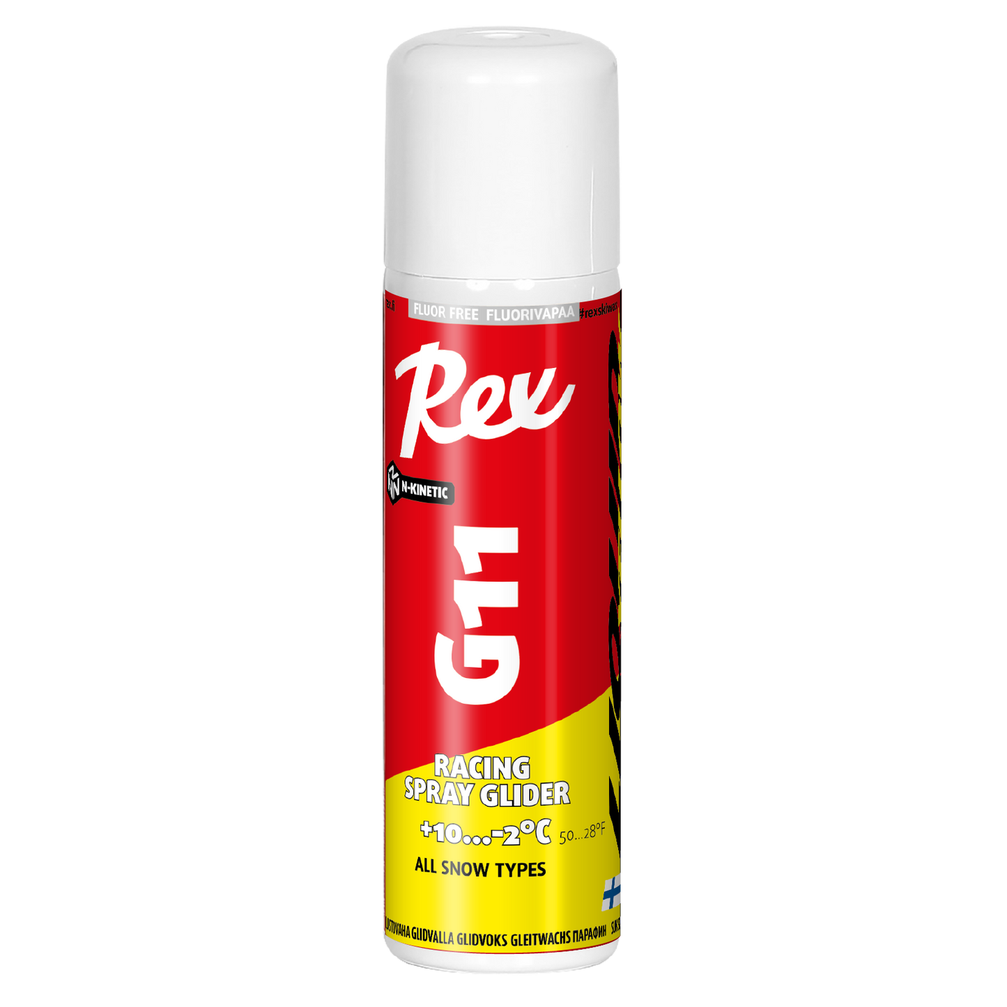 A product picture of the Rex Wax G11 Yellow N-Kinetic Liquid Glider