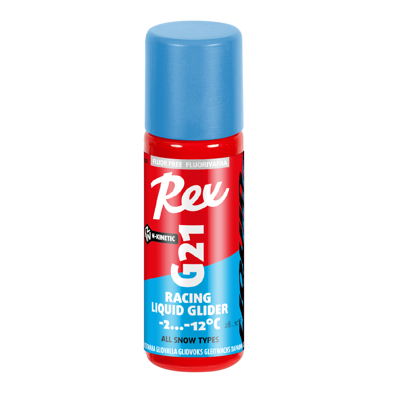 A product picture of the Rex Wax G21 Blue N-Kinetic Liquid Glider