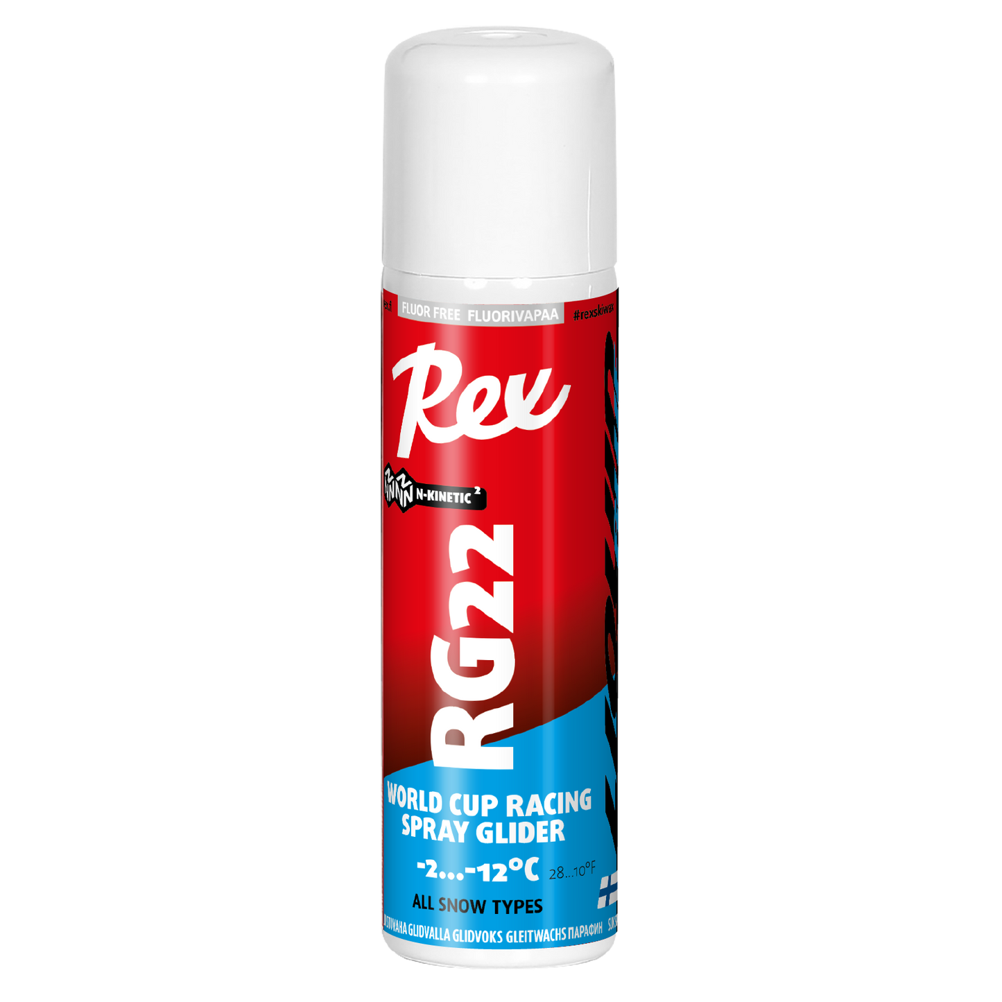 A product picture of the Rex Wax RG22 Blue N-Kinetic Liquid Spray Glider (-2C/-12C) | 150ml