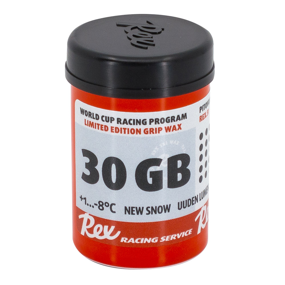 A product picture of the Rex Wax 30G Fluoro-Free 'Very New Snow' Grip Wax (1C/-8C) | 45g