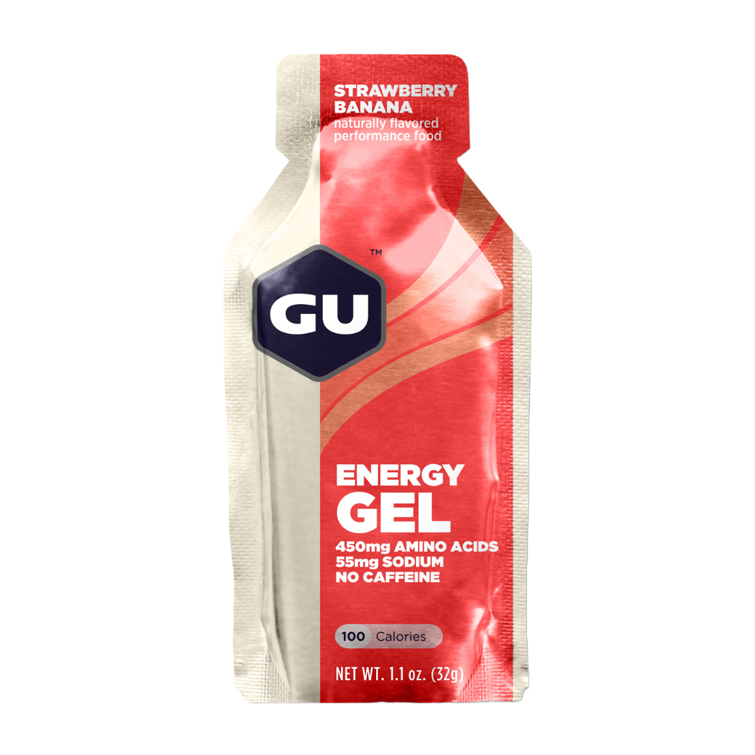 A product picture of the Gu Energy Strawberry Banana (Caffine Free) | 32g
