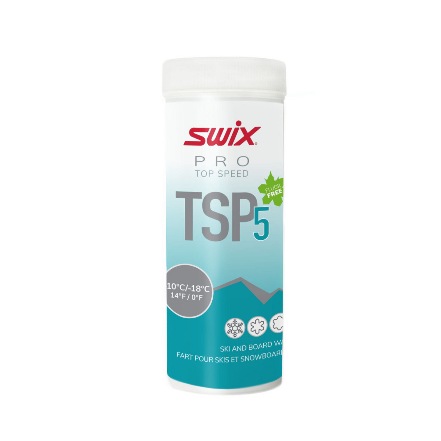 A product picture of the Swix TSP5 Powder Turquoise, -8°C/-15°C