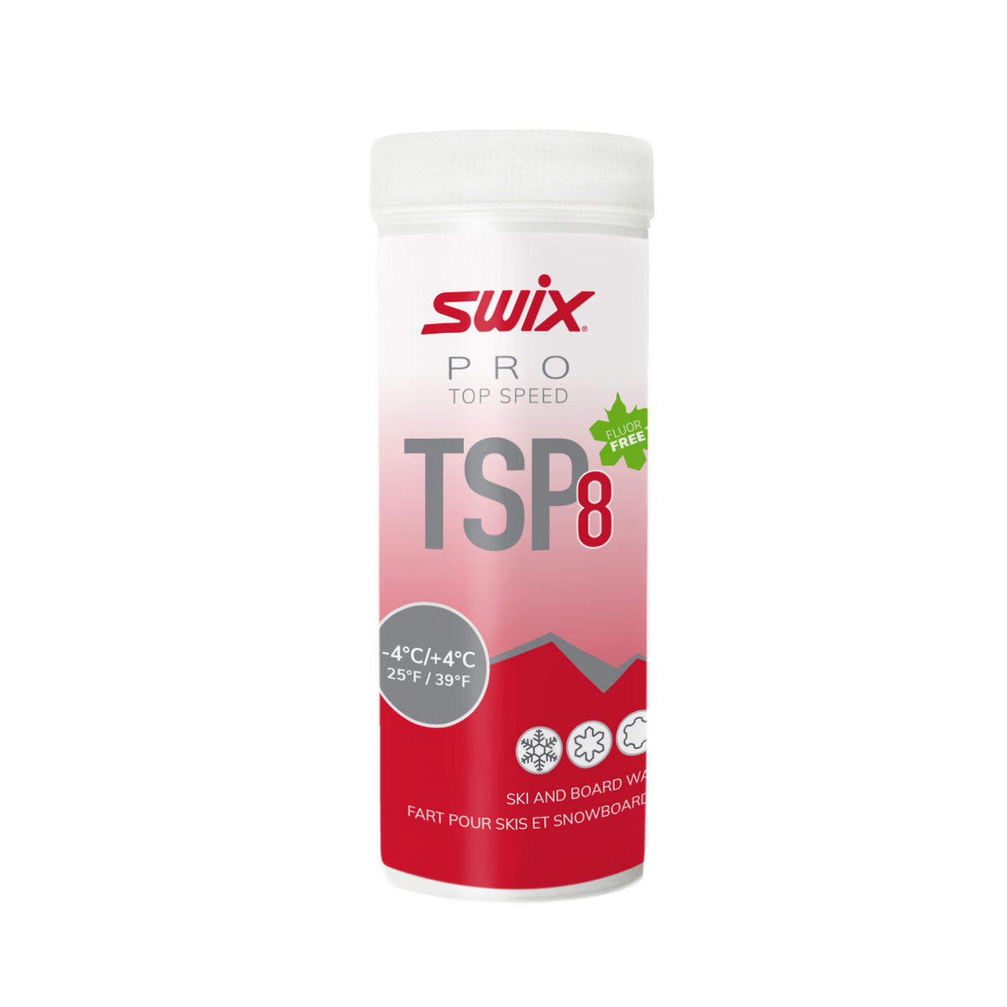 A product picture of the Swix TSP8 Powder Red, -4°C/+4°C