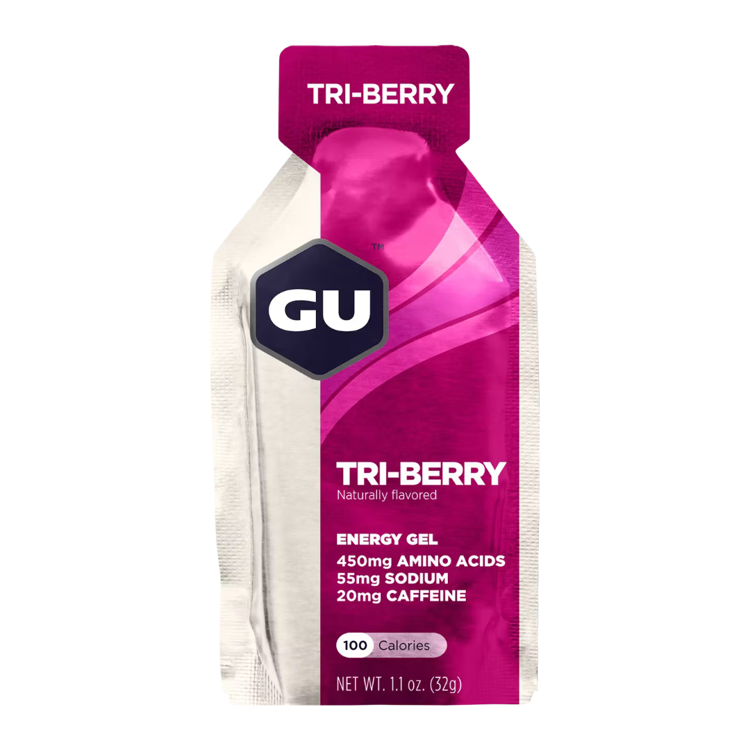 A product picture of the Gu Energy Tri Berry | 32g