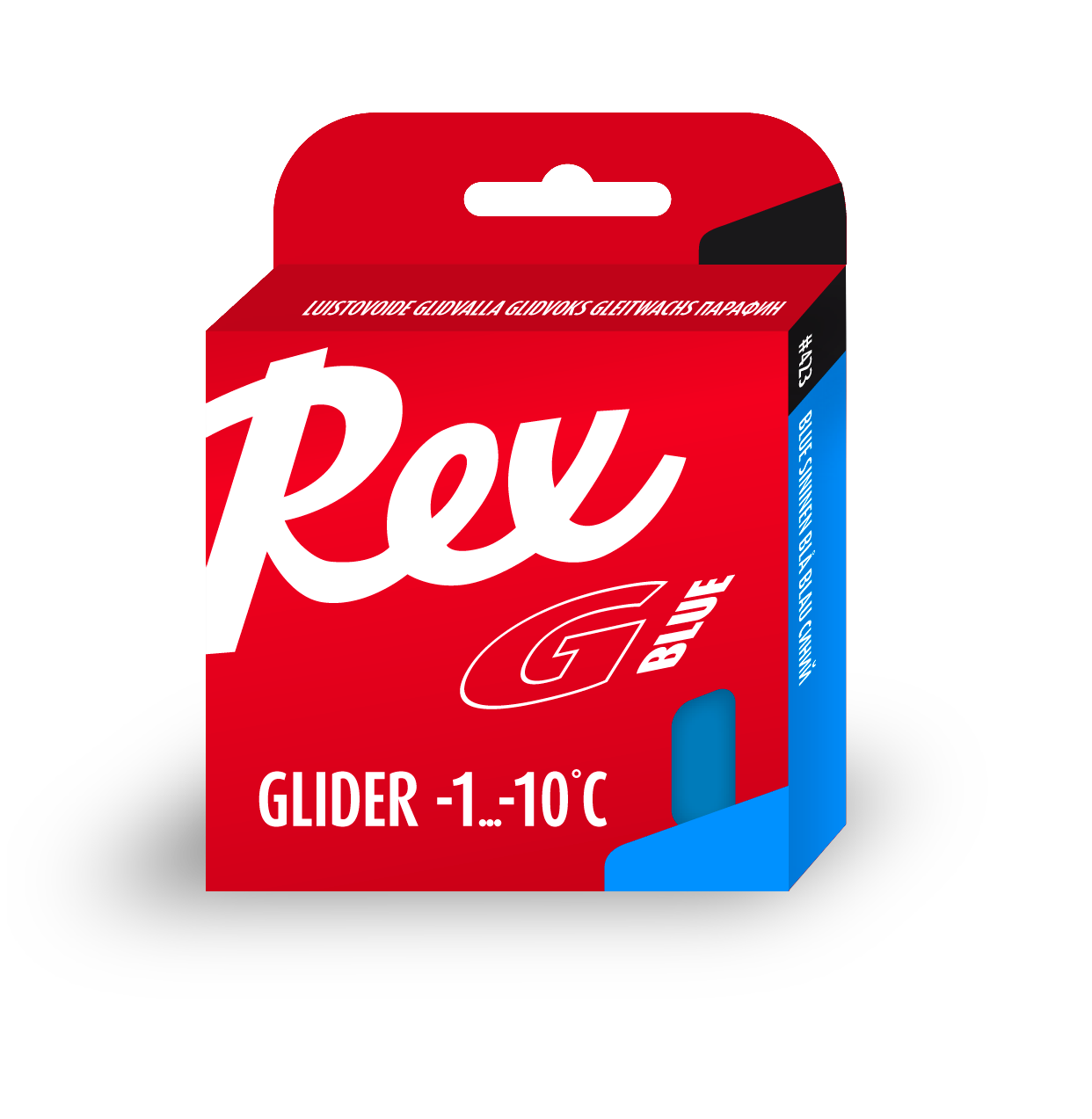 A product picture of the Rex Wax Racing Glide Blue Paraffin