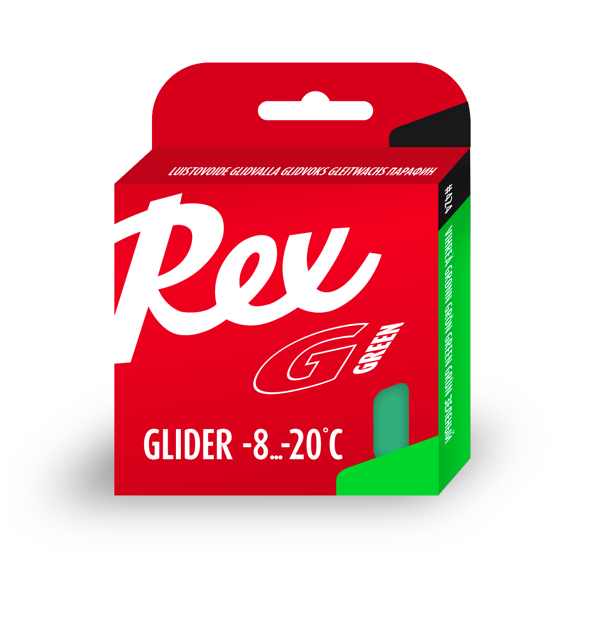 A product picture of the Rex Wax Racing Glide Green Paraffin