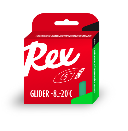 A product picture of the Rex Wax Racing Glide Green Paraffin