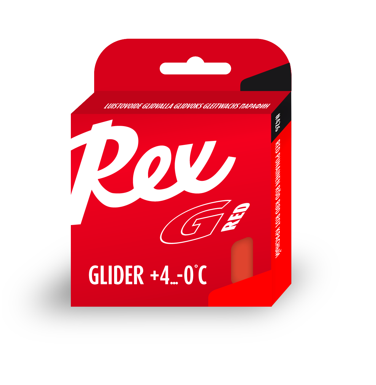 A product picture of the Rex Wax Racing Glide Red Paraffin