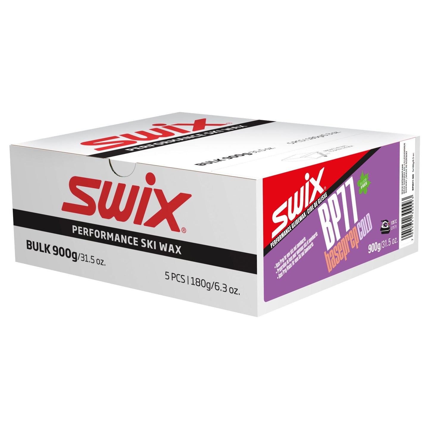 A product picture of the Swix Base Prep Cold BP77 Melt Wax