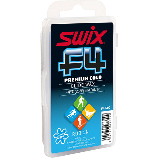 A product picture of the Swix F4 Cold Performance Wax