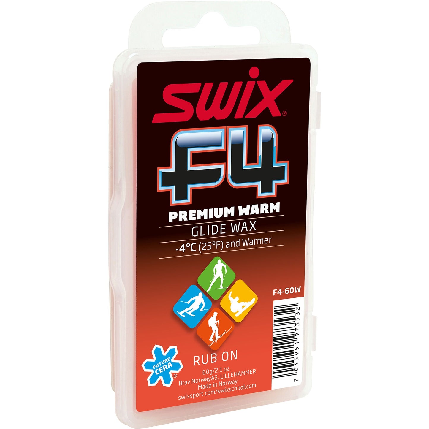 A product picture of the Swix F4 Warm Performance Wax