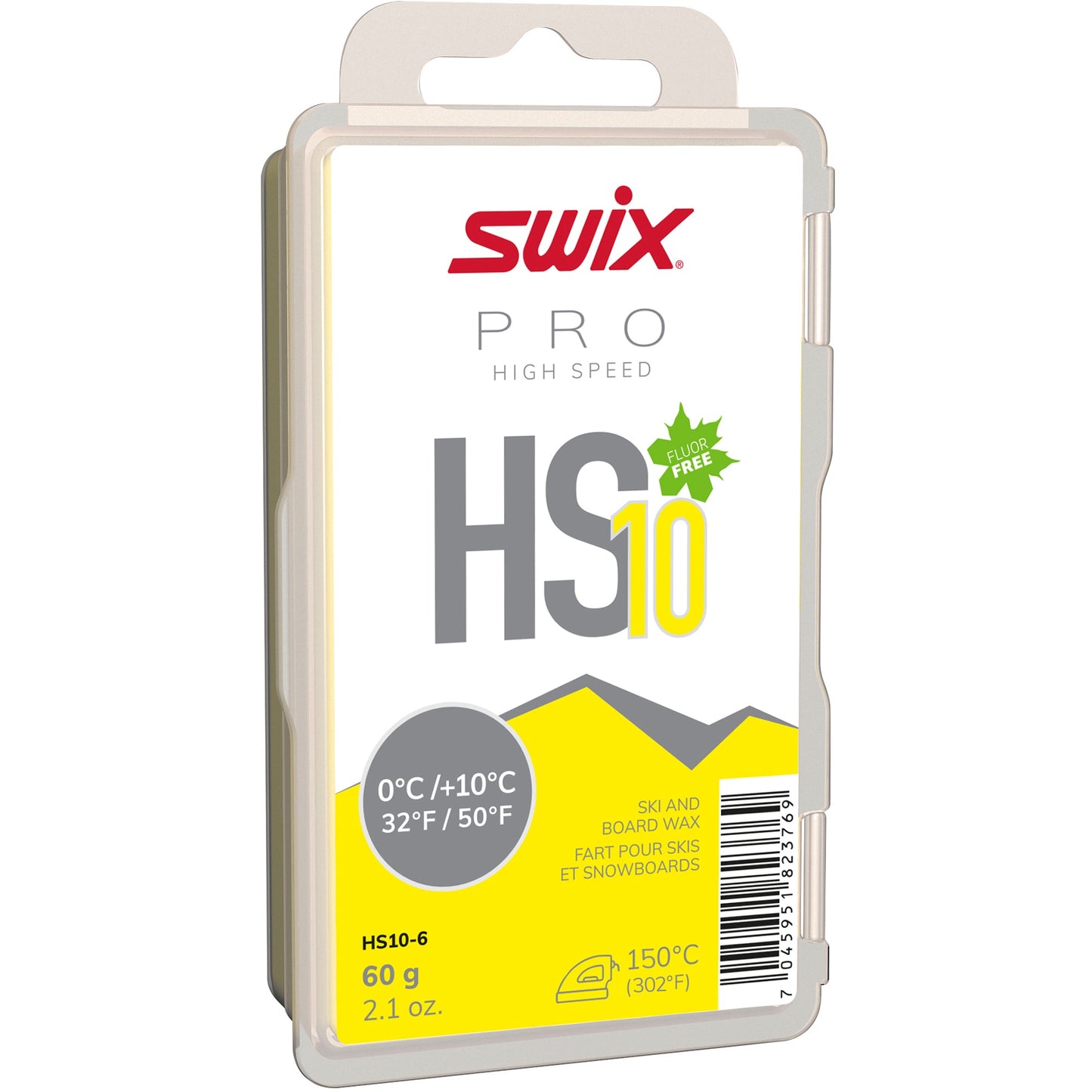 A product picture of the Swix HS10 Yellow, Melt Glider 0°C/+10°C
