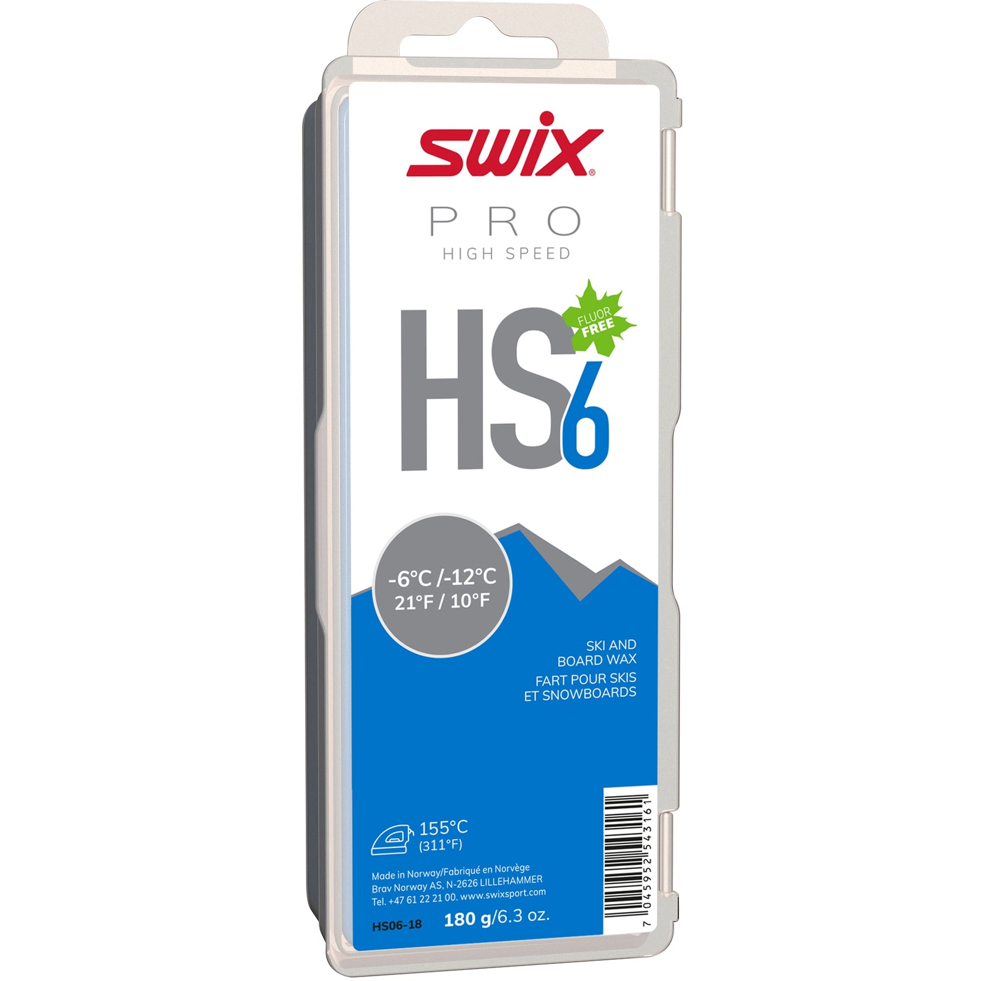 A product picture of the Swix HS6 Blue, Melt Glider -6°C/-12°C