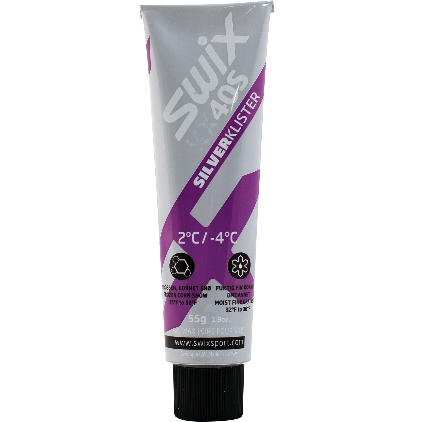 A product picture of the Swix KX40S Violet Silver Klister +2°C/-4°C