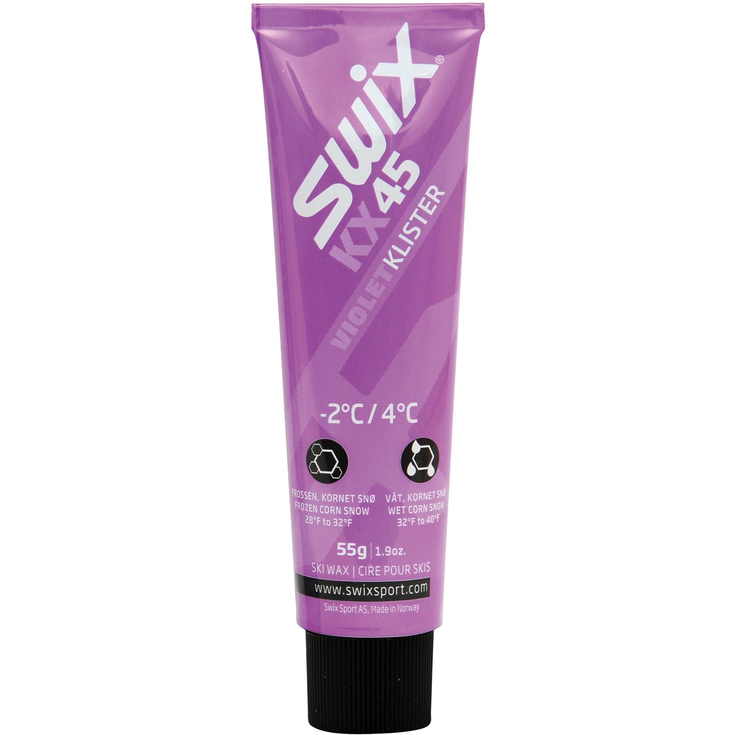 A product picture of the Swix KX45 Violet Klister -2°C/+4°C