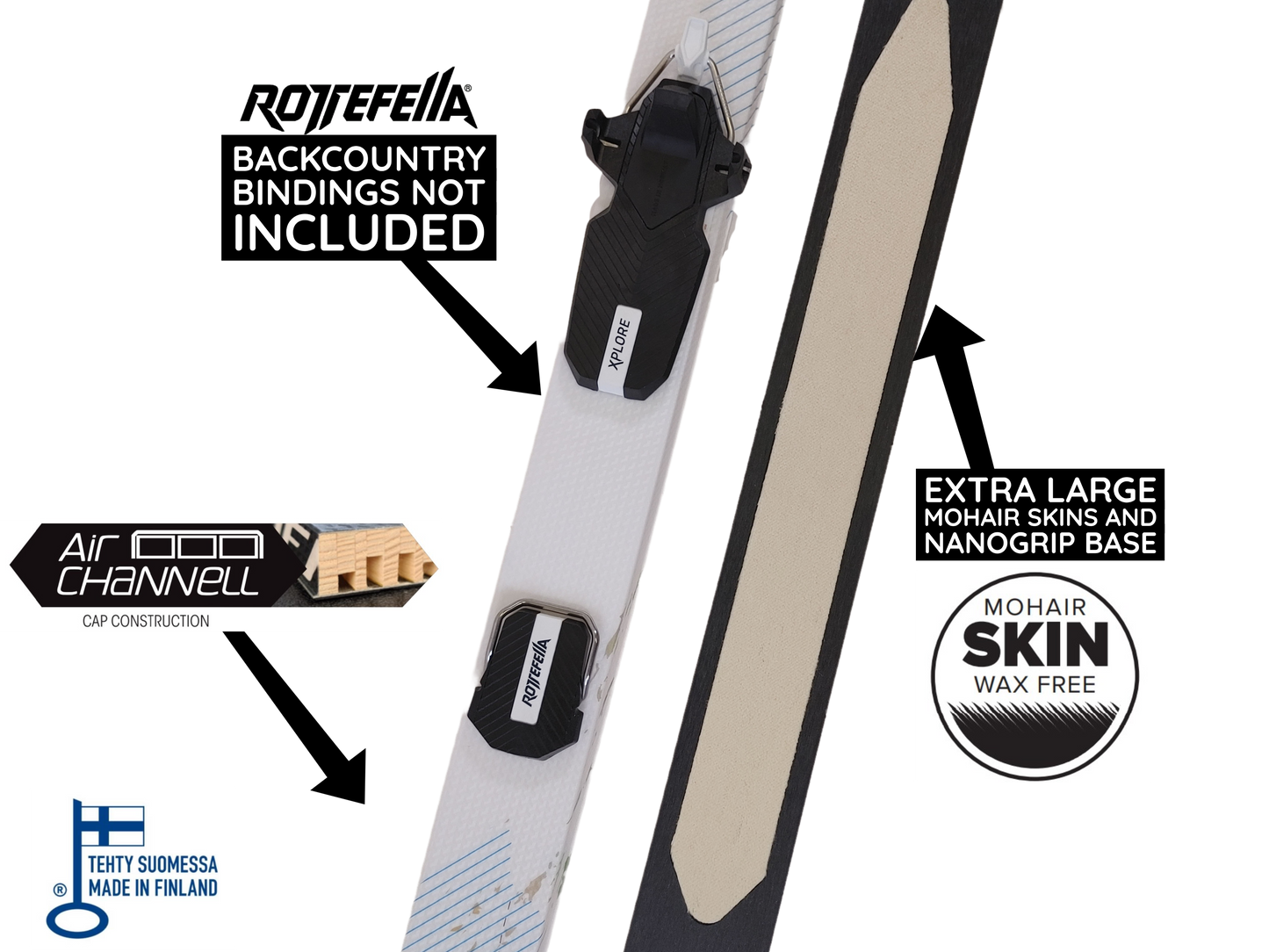 A product picture of the Peltonen Metsä Skin Skis