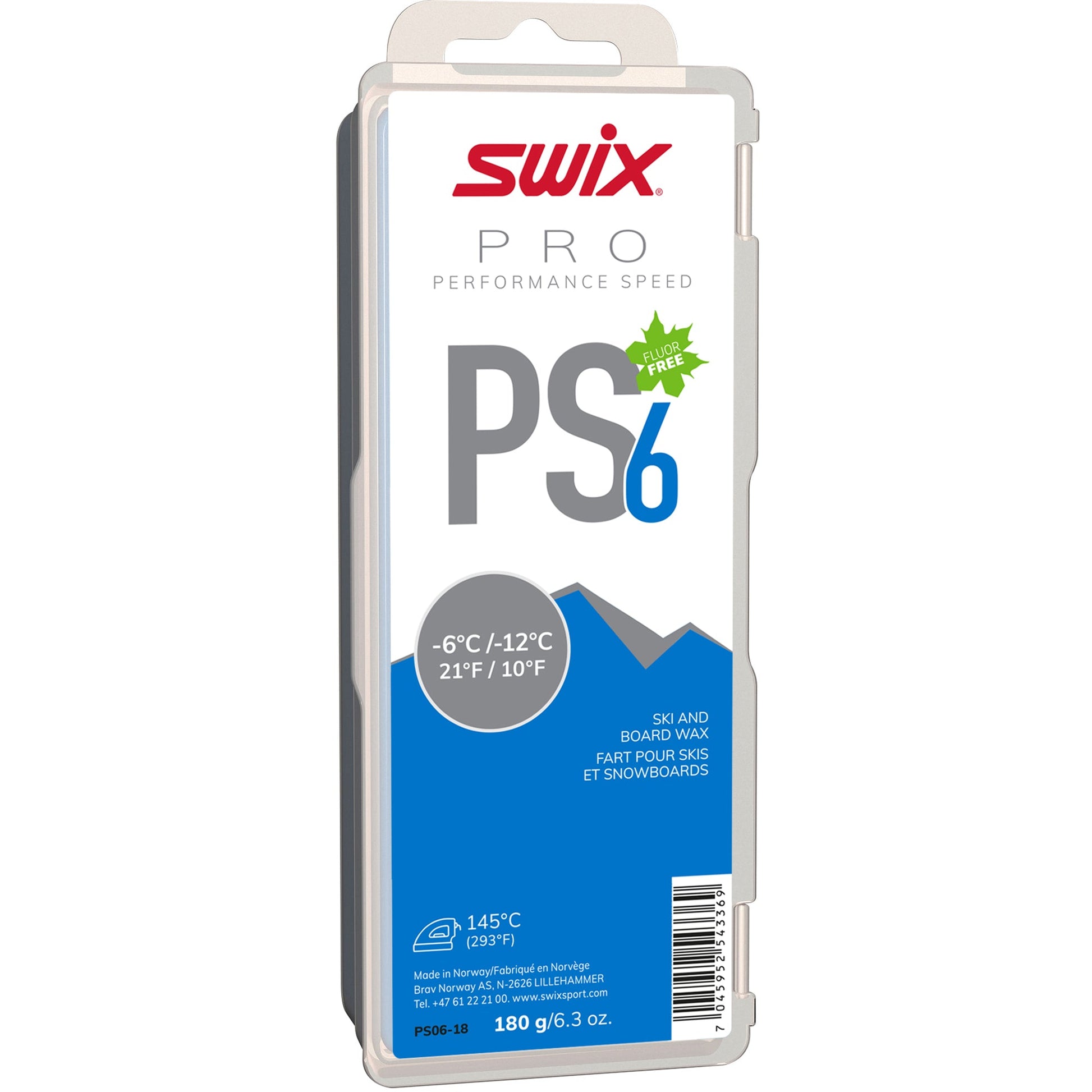 A product picture of the Swix PS6 Blue, Melt Glider -6°C/-12°C