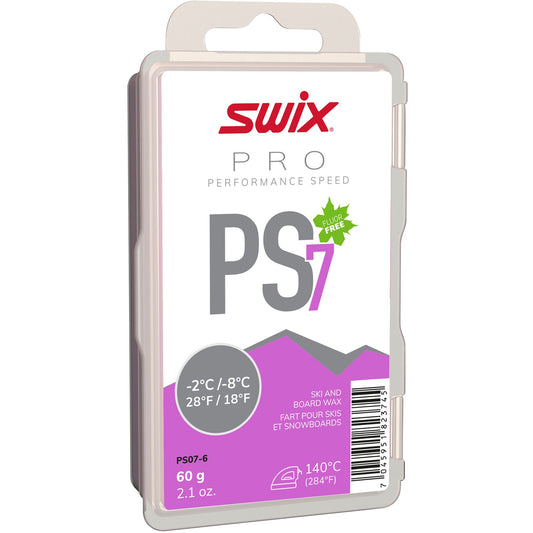 A product picture of the Swix PS7 Violet, Melt Glider -2°C/-8°C