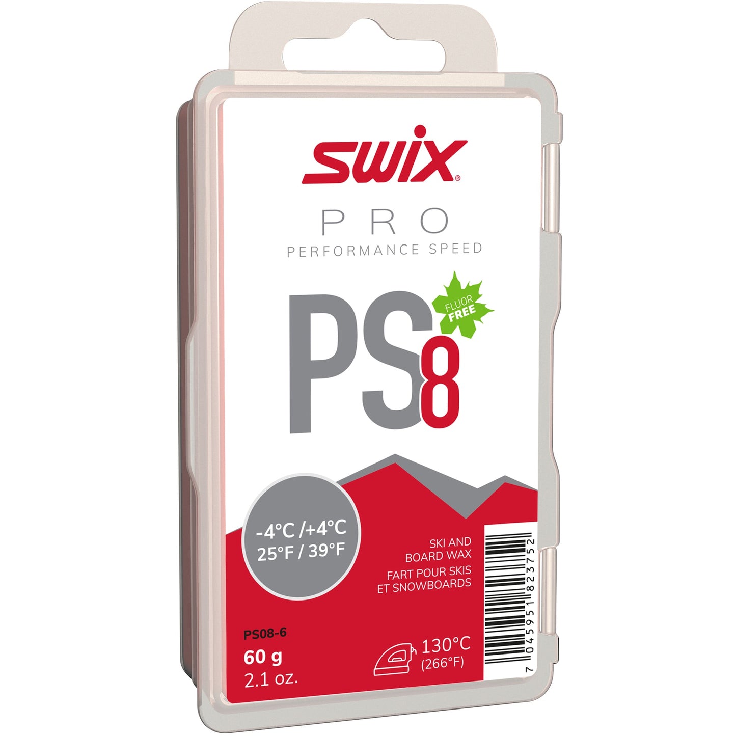 A product picture of the Swix PS8 Red, Melt Glider -4°C/+4°C