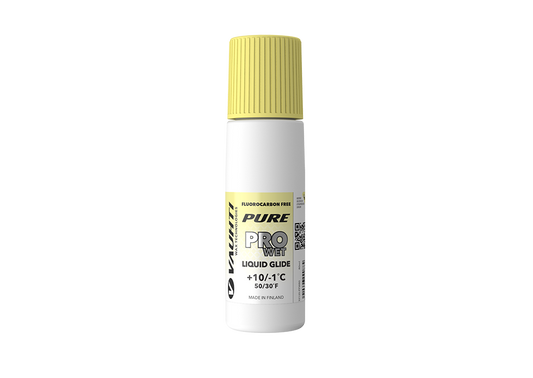 From the Vauhti Fluoro-free PURE line. PURE-LINE PRO WET LIQUID GLIDE A high-performance fluoro-free racing liquid for warm conditions.