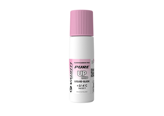 From the Vauhti Fluoro-free PURE line. PURE-LINE UP MID LIQUID GLIDE A performance fluoro-free paraffin for med conditions.