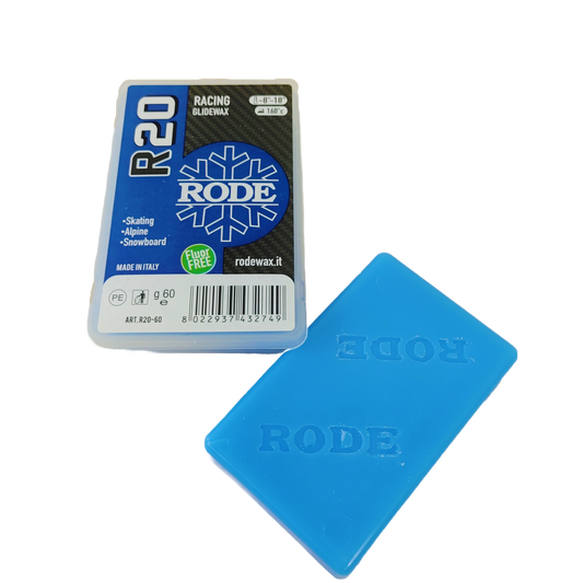 A product picture of the Rode R20 RACING GLIDER BLUE MELT WAX (-8C/-18C)