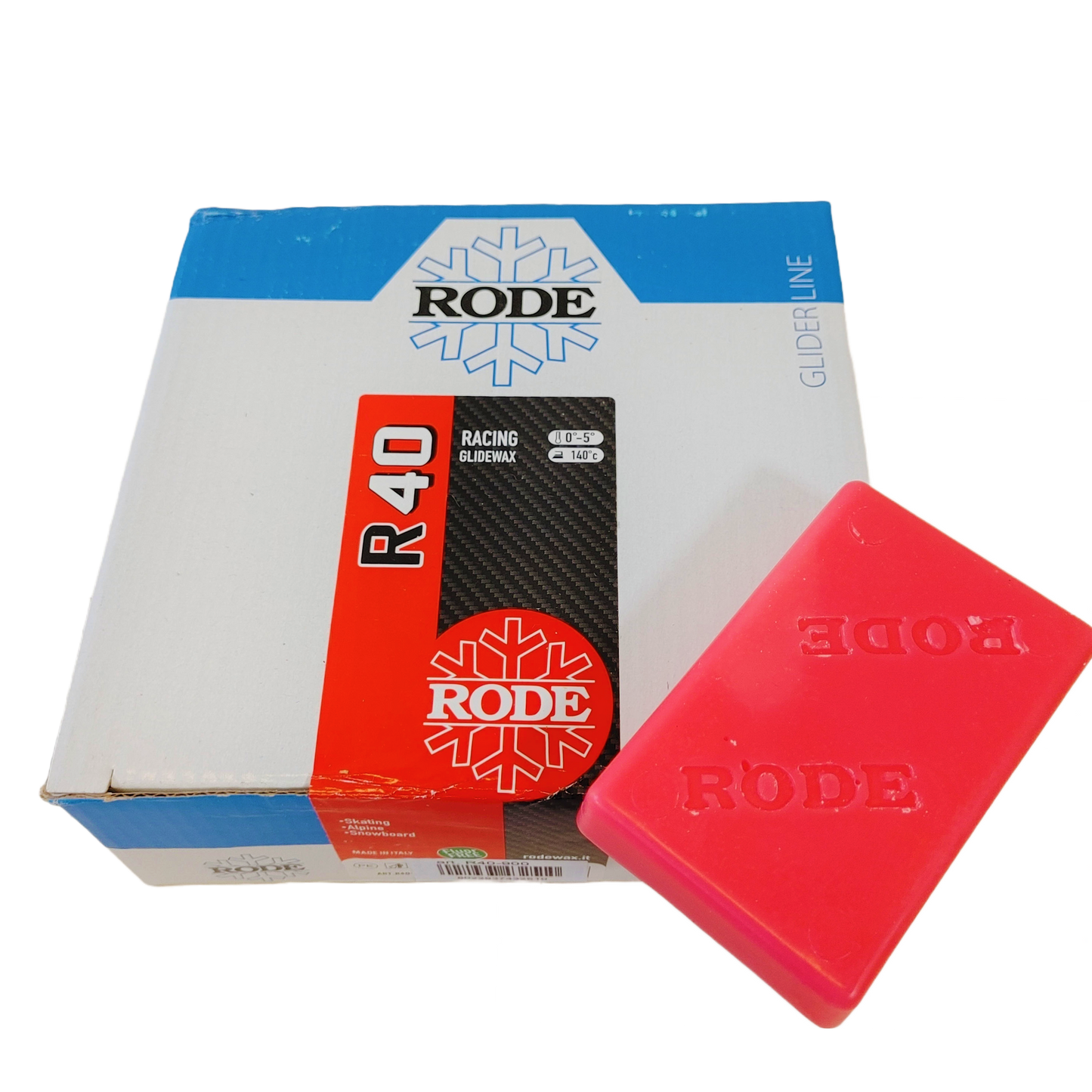 A product picture of the Rode R40 Racing Glider Red Melt Wax