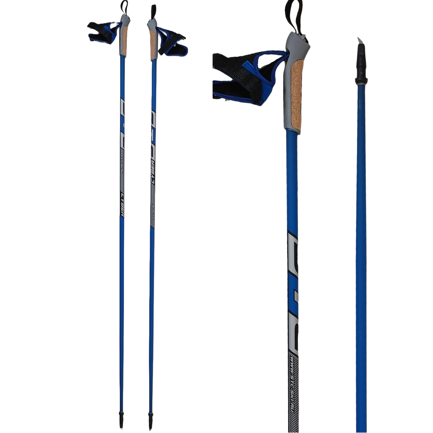A product picture of the STC Cyber 60% Carbon Rollerski Poles