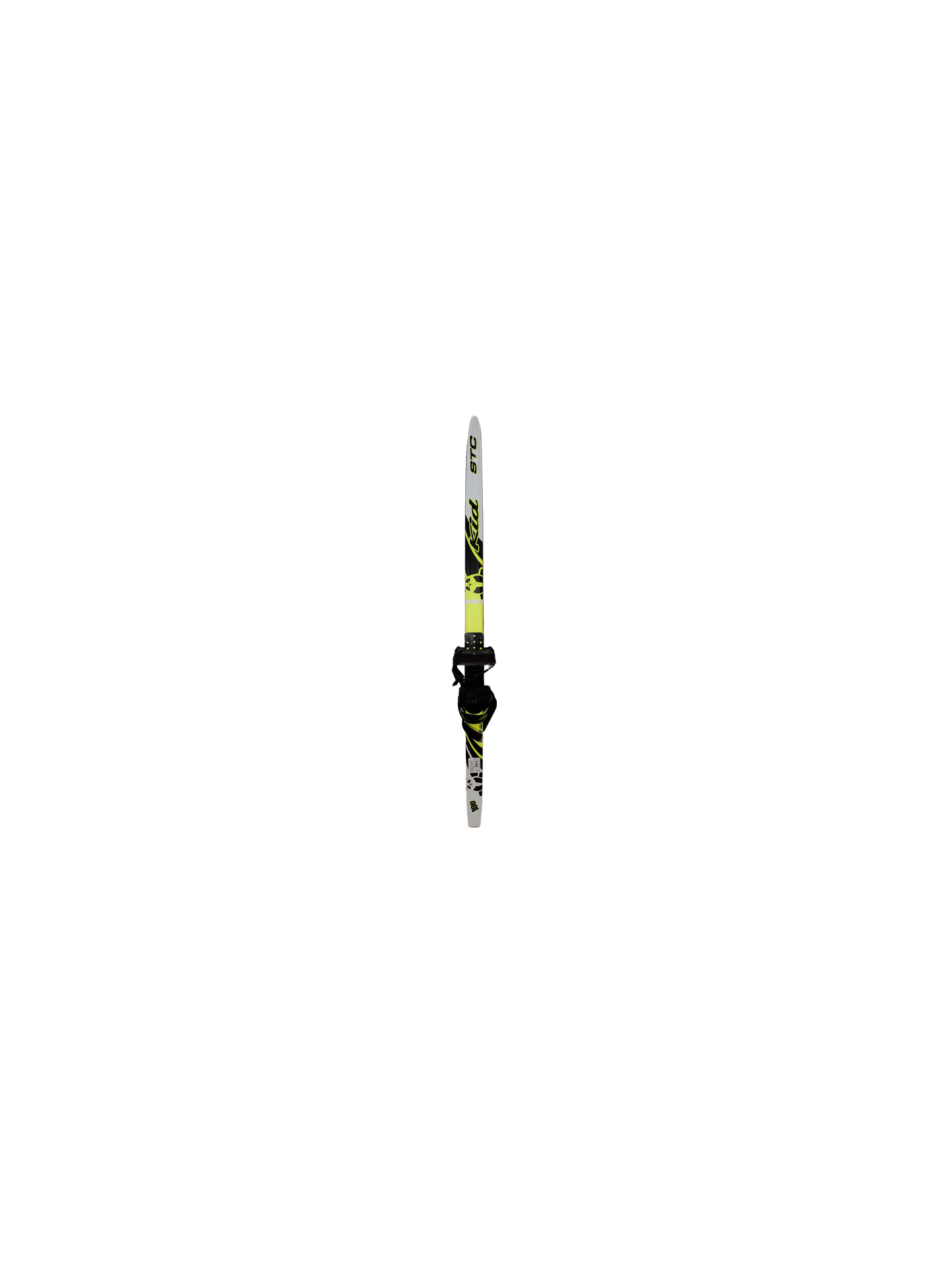 A product picture of the STC Lemon Fishscale Ski Set for Kids with Bindings