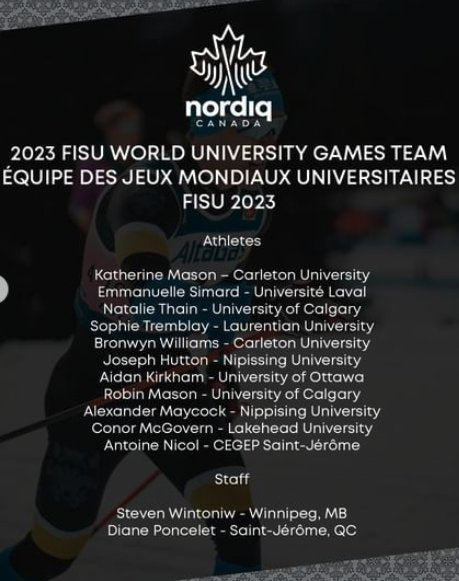 Nordiq Canada Post: FISU 2023 Team Announcement