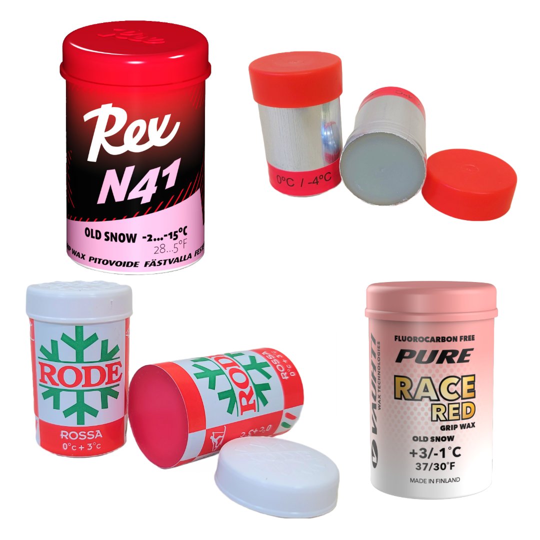 An image representing the Grip Waxes for Red Conditions product collection on Skiwax.ca