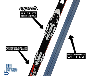 A product picture of the Peltonen SUPRA X WET TRACK 2013 Skate Skis B-GRADE MINOR DEFECTS