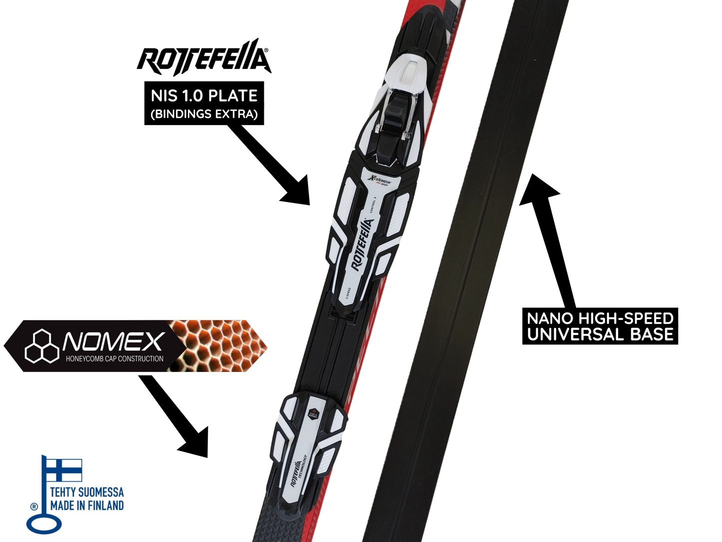 A product picture of the Peltonen SUPRA X UNIVERSAL 2016 181cm Skate Skis B-GRADE MINOR DEFECTS