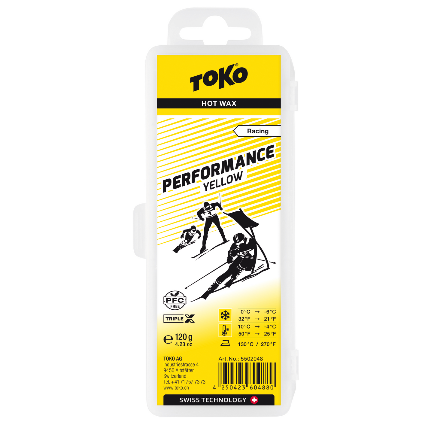 A product picture of the Toko Performance Yellow Paraffin Melt Wax