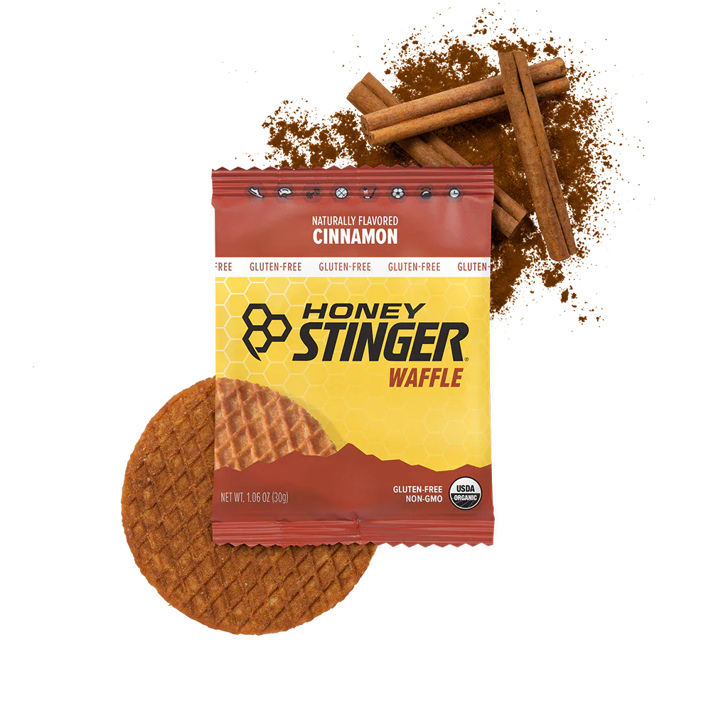 A product picture of the Honey Stinger Cinnamon Waffles (Gluten Free)