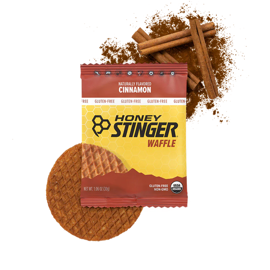 A product picture of the Honey Stinger Cinnamon Waffles (Gluten Free)