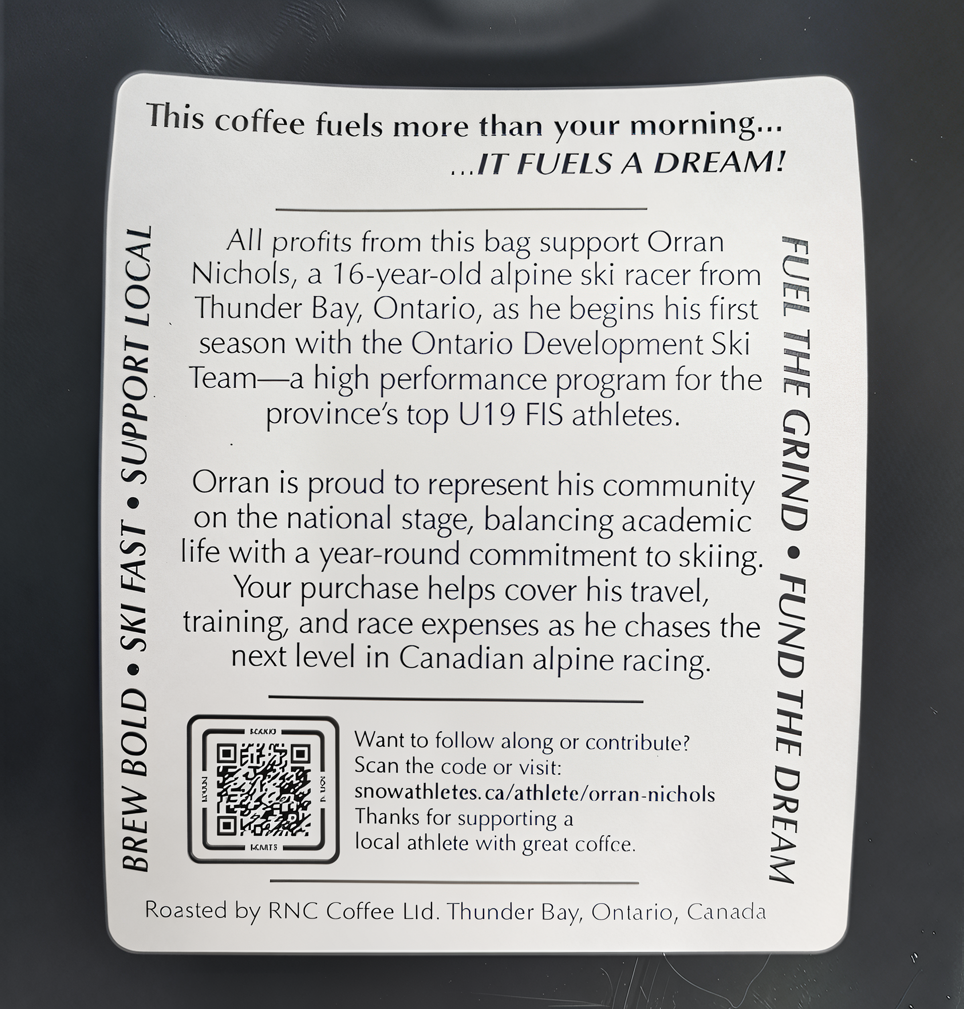 A product picture of the Rose N Crantz First Tracks Coffee