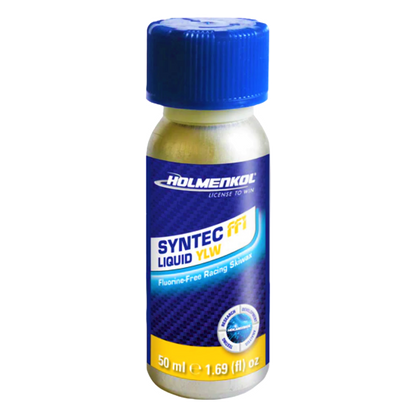 A product picture of the Holmenkol Syntec FF1 Liquid YLW |50ml (0C/-6C)